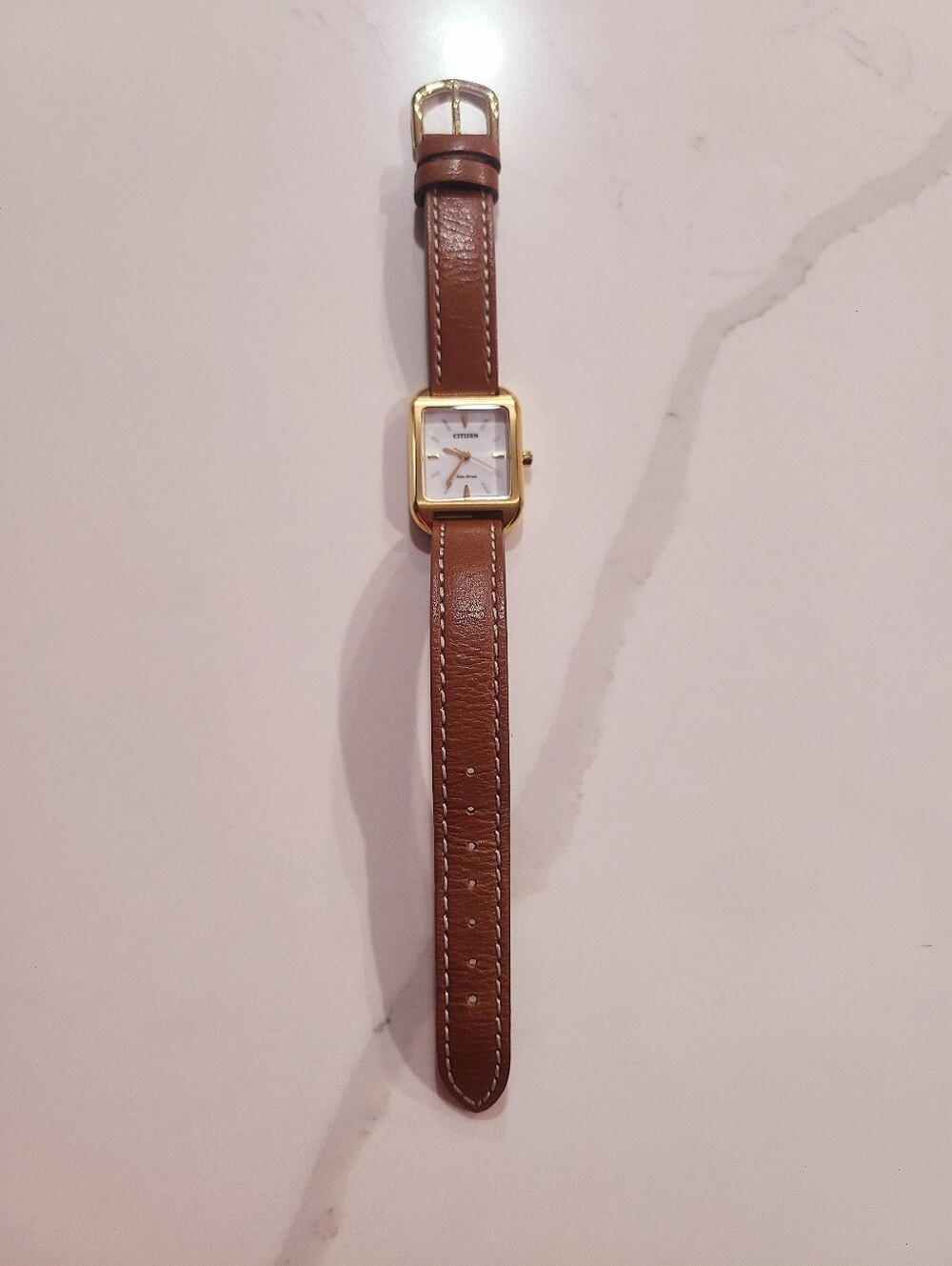EUC CITIZEN ECO-DRIVE WOMEN'S SILHOUETTE BROWN LEATHER STRAP EM0492-02A - Picture 5 of 16